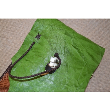 Torebka vintage skóra zielona .